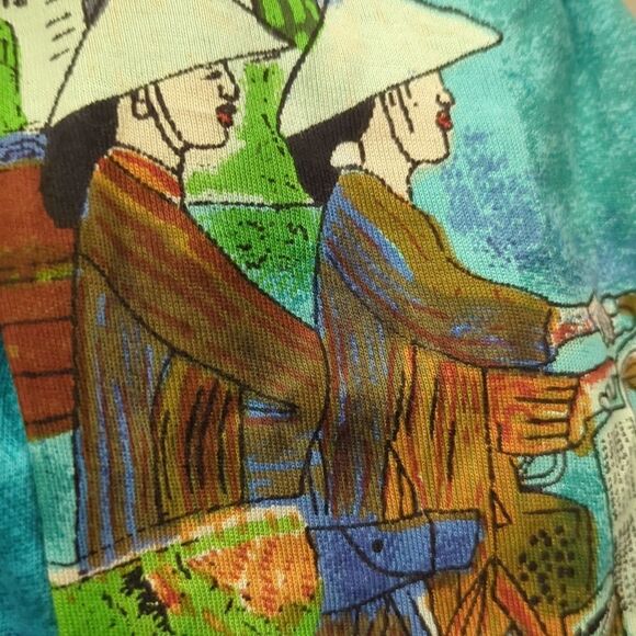 ‎Vintage Asian print beaded top - Picture 13 of 13